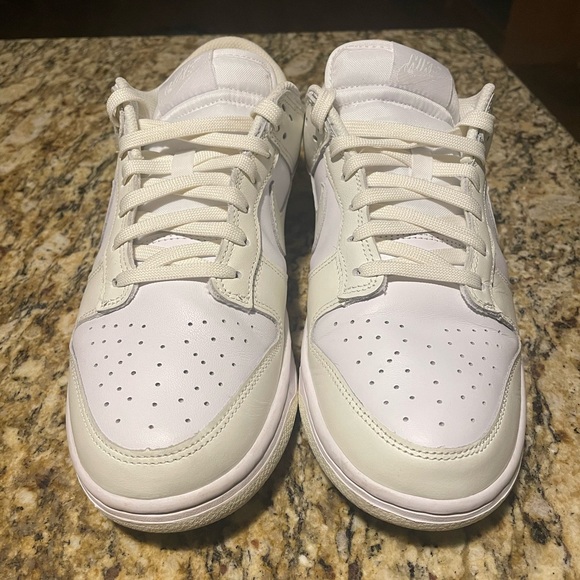 Women’s Nike Dunk Low Sail White Sneakers - Picture 2 of 10